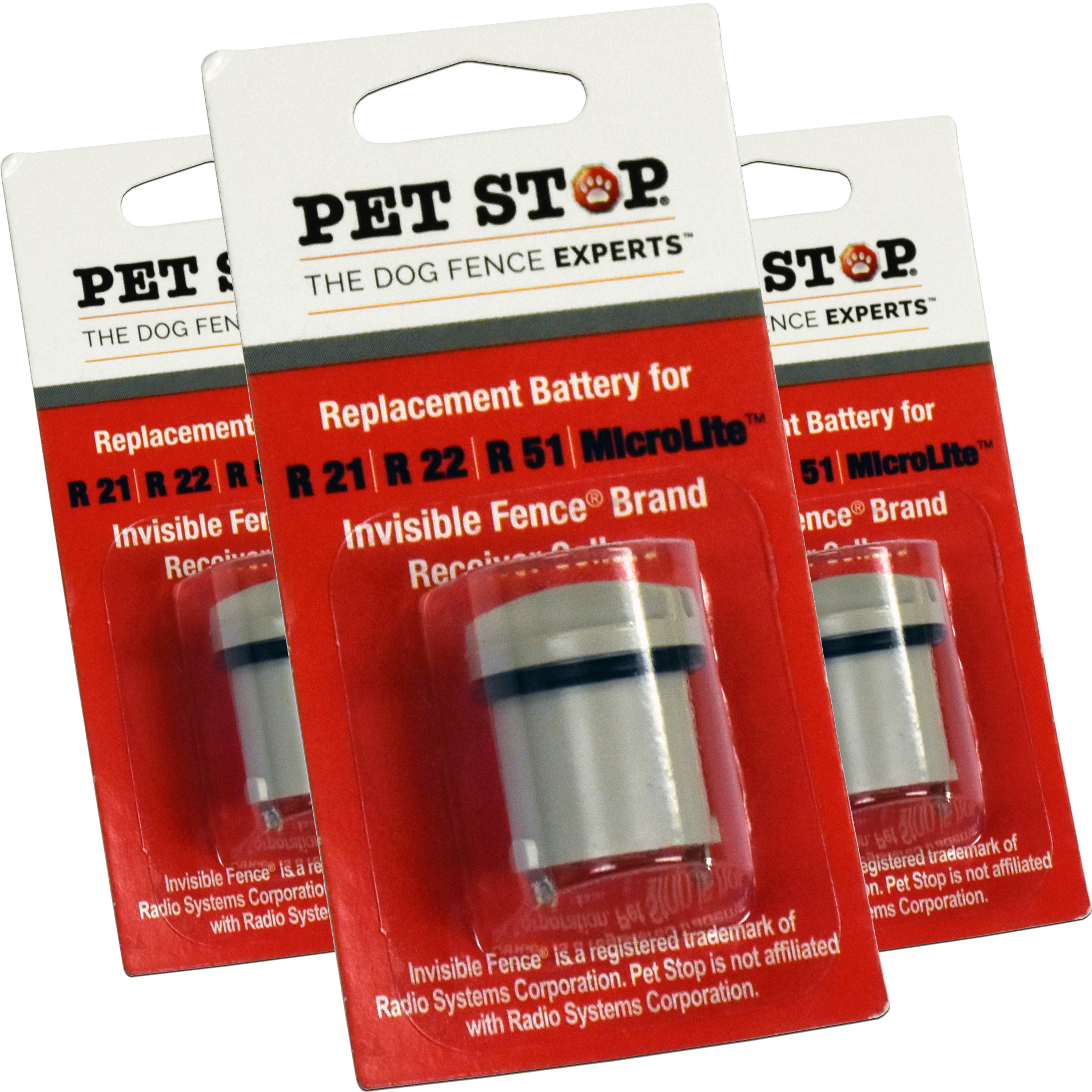 Long-lasting Batteries for Invisible Fence Brand Power Cap Unit - Pack of 3